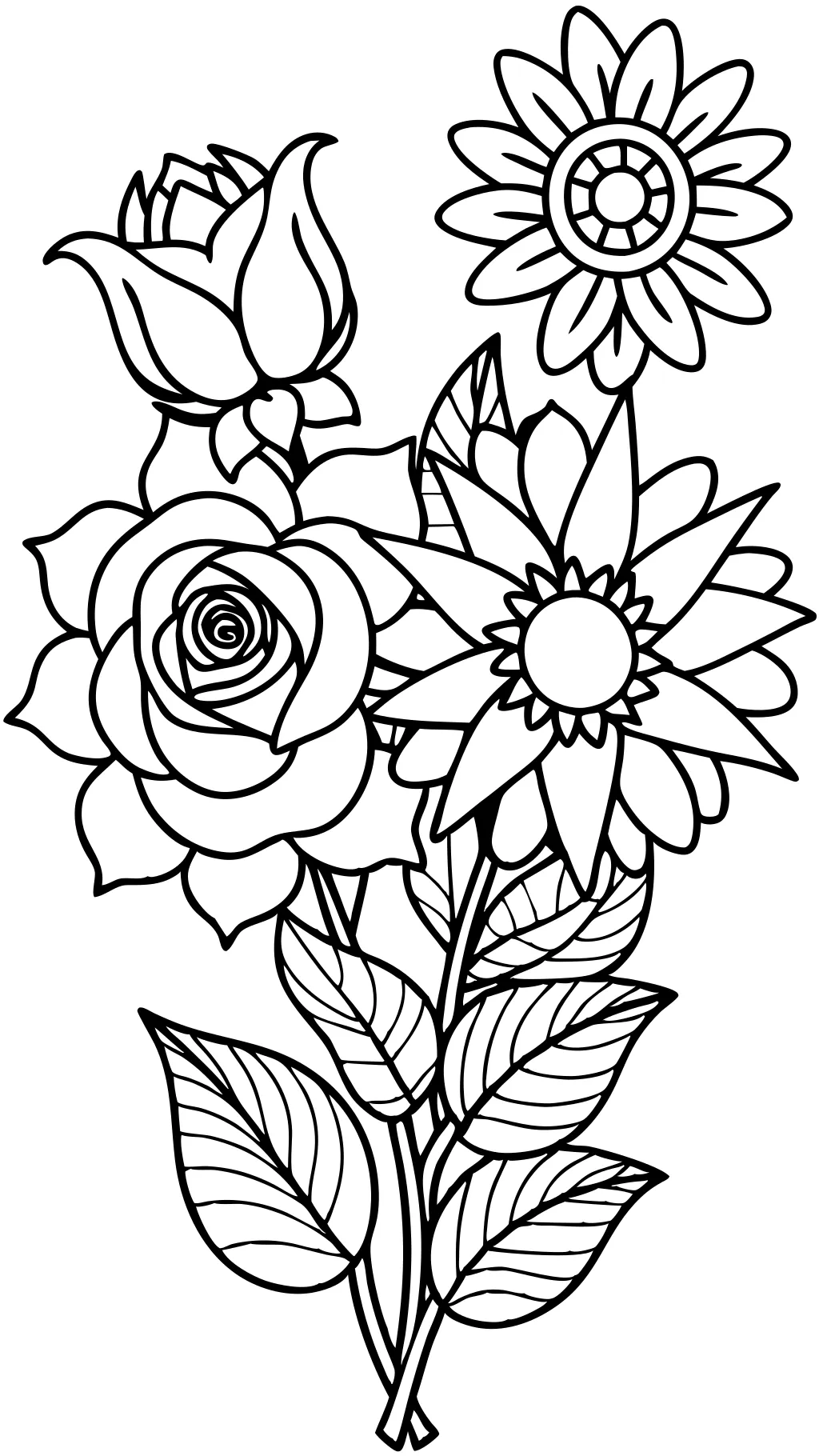 coloriages adultes de fleurs